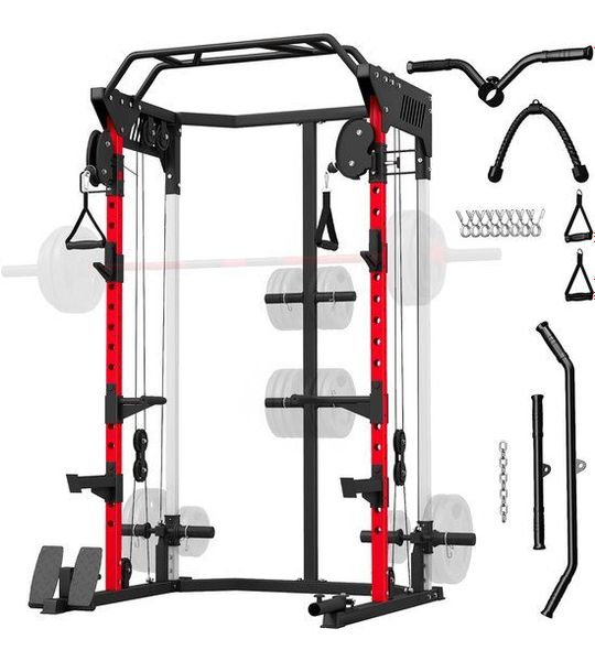 SPORTNOW Power Tower - Staal - 168 x 128 x 215 cm - Zwart