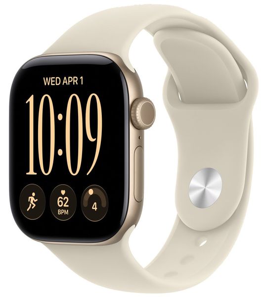 Apple Watch Series 12 GPs 42mm - Light Gold Aluminium Case Sport Band S/m Smartwatch Sand