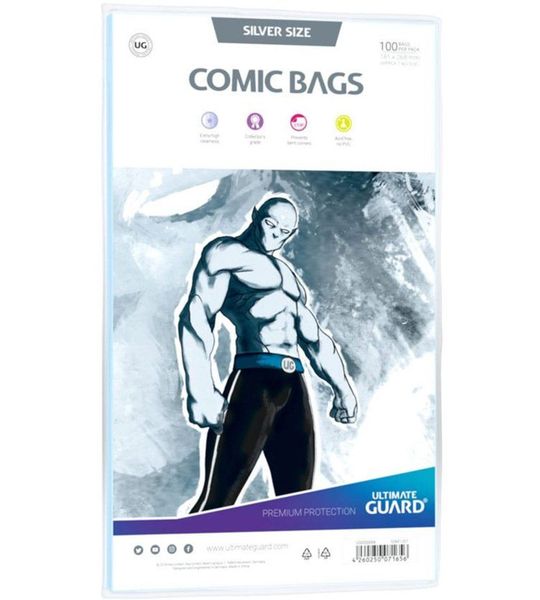 Ultimate Guard Comic Bags Standard (100) - Silver Size