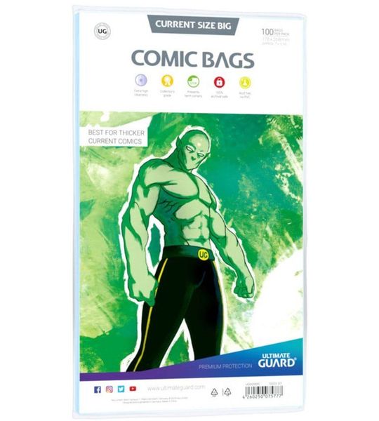 Ultimate Guard Comic Bags Standard (100) - Current Size Big