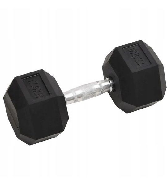 Gecoate Halter 17,5 kg - Zwart - Rubberen Coating
