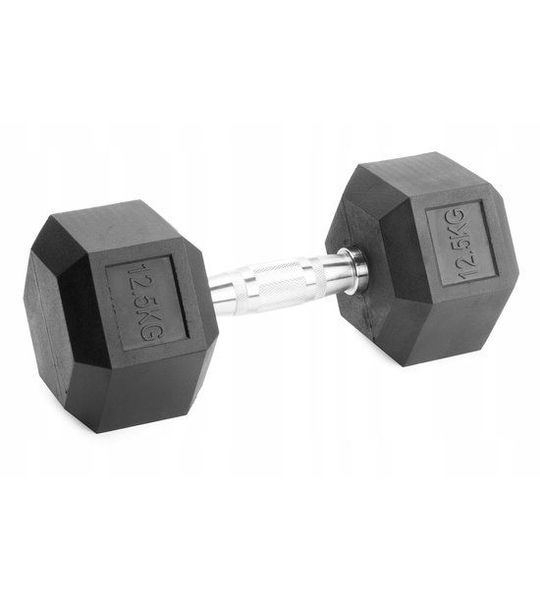 Merkloos Merkloze Gevulde Halter 12,5 kg - Rubberen Hexagonale Vorm