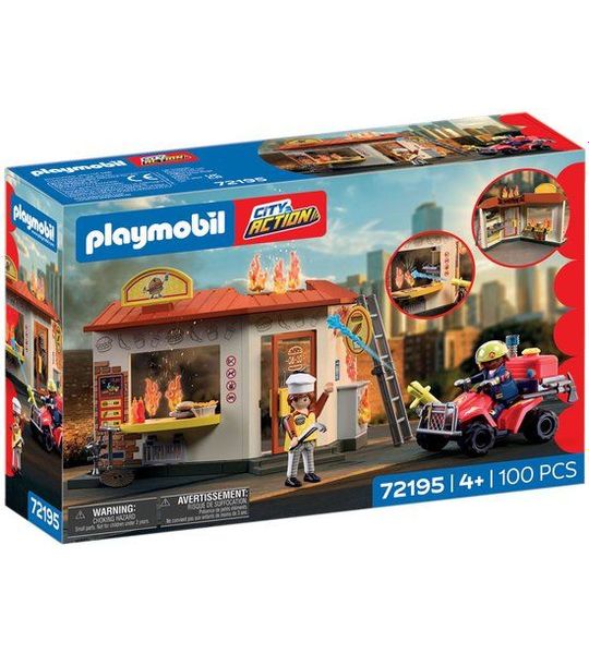 Playmobil City Action Brandweerquad met Hamburgerkraam - 72195