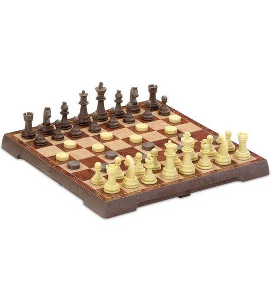 Cayro - Magnetische Schaak en Dam Set - 2 Spelers - Geschikt vanaf 7 Jaar