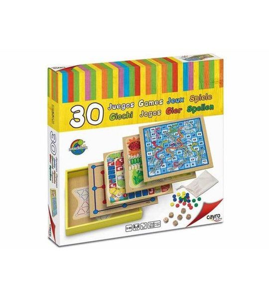 Bordspel Cayro 30 Games (31 x 31 x 5.5 cm) Hout