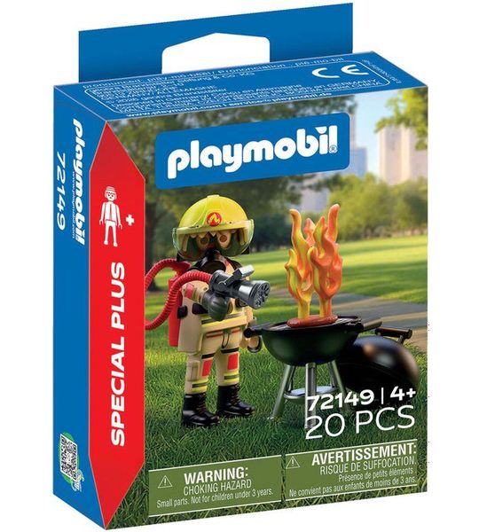 Playmobil Specials Brandweerman met Brandhaard - 72149