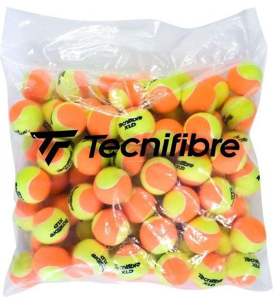 Tecnifibre XLD Bicolor Tennisballen Geel/Oranje – Drukloos – 72 Stuks
