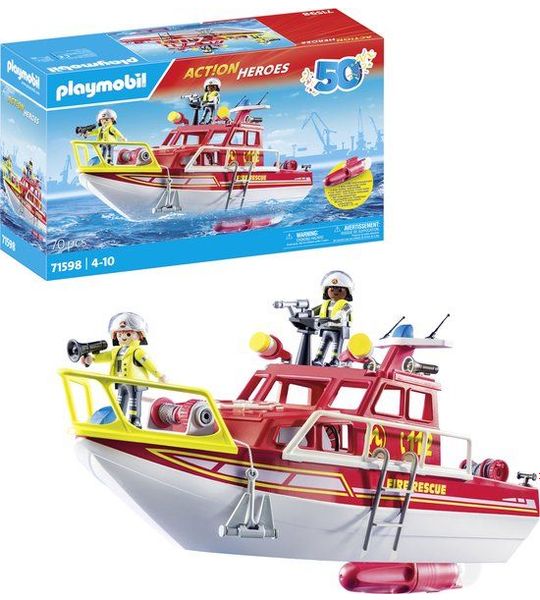 PLAYMOBIL Action Heroes 50YR Brandweerboot - 71598