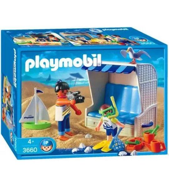 PLAYMOBIL 3660 – Strandstoel met Vakantiegangers – Speelset