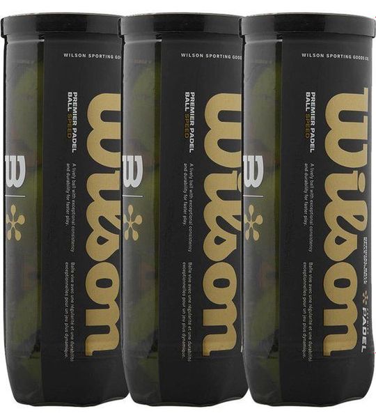 Tripack Of 3 Wilson Premier Padel Speed 3-ball Canisters