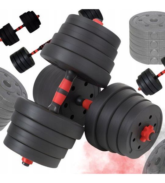 Verstelbare Halterset 40kg met Barbell Functie - Krachttraining Thuis