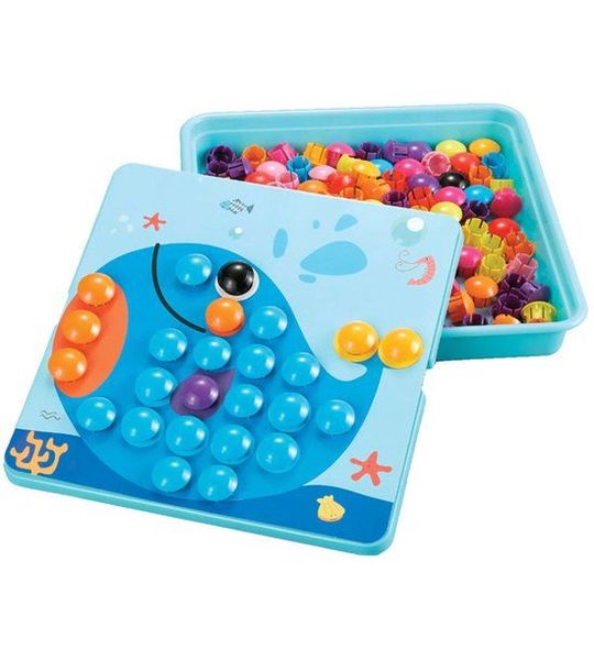 Kleurenbuttons met Opbergbox Blauw, 55dlg.