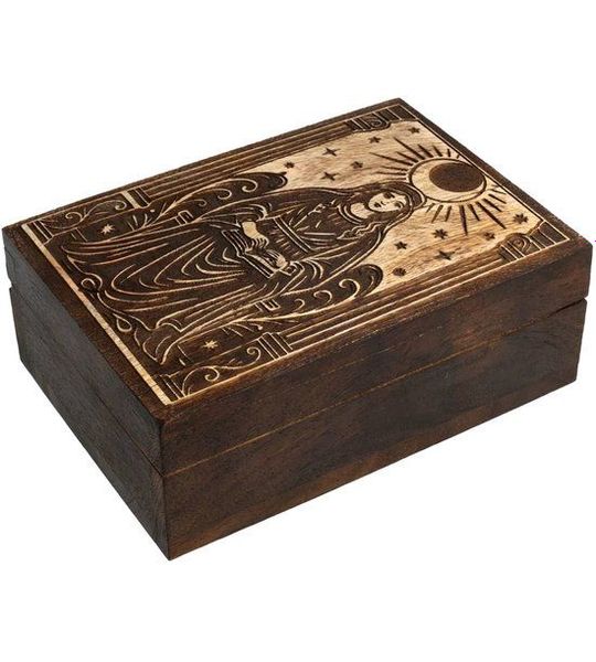 Tarotdoos Priesteres zwart mangohout