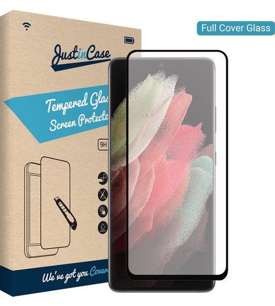 Just In Case Full Cover Samsung Galaxy S22 Plus Screenprotector Zwart