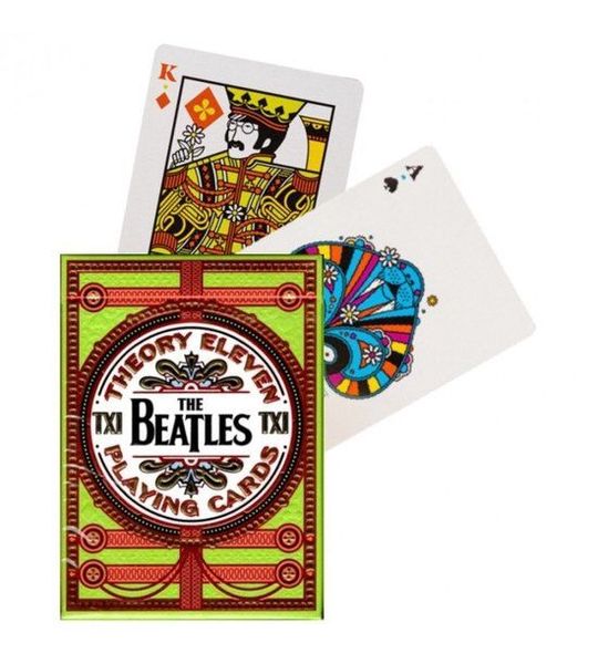 Theory11 The Beatles Speelkaarten Groen - 52+2, 63,5x88,9mm, VS
