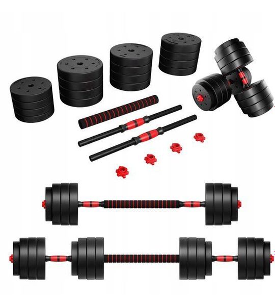Verstelbare Halterset Bitumen 40 kg - 3-in-1 Fitness Gewicht