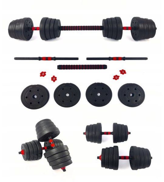 Verstelbare Halters 2x15kg met Optie tot Stang 30kg