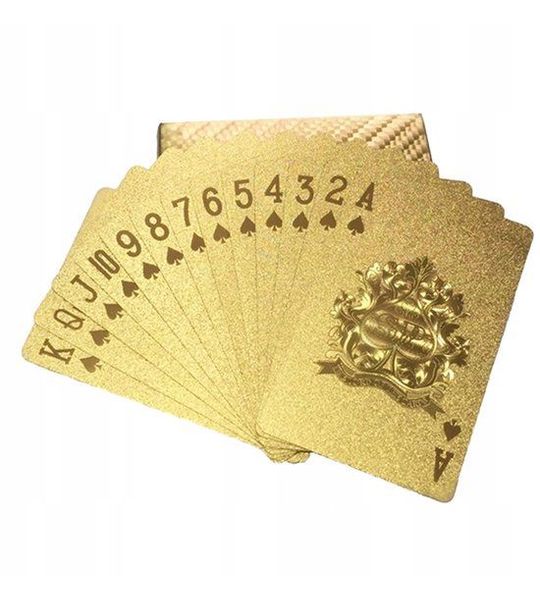 Gouden Speelkaarten Plastic 54 Kaarten - Luxe Poker Kaartspel