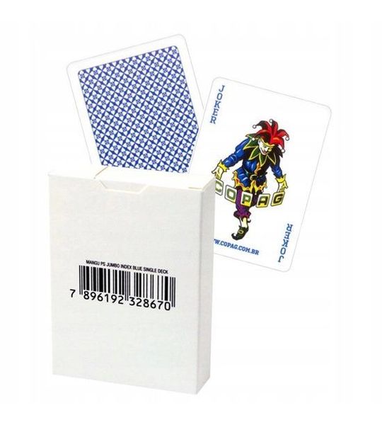 Copag Speelkaarten PVC Blauw Jumbo Index in Witte Doos