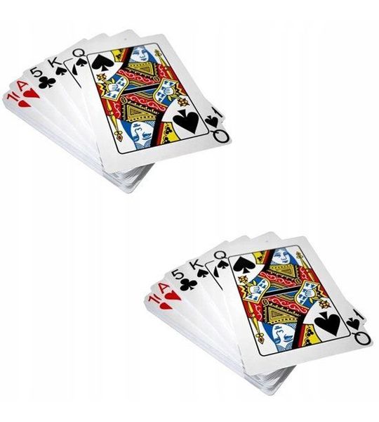 2x Speelkaarten Deck 54 kaarten per stuk, gecoat
