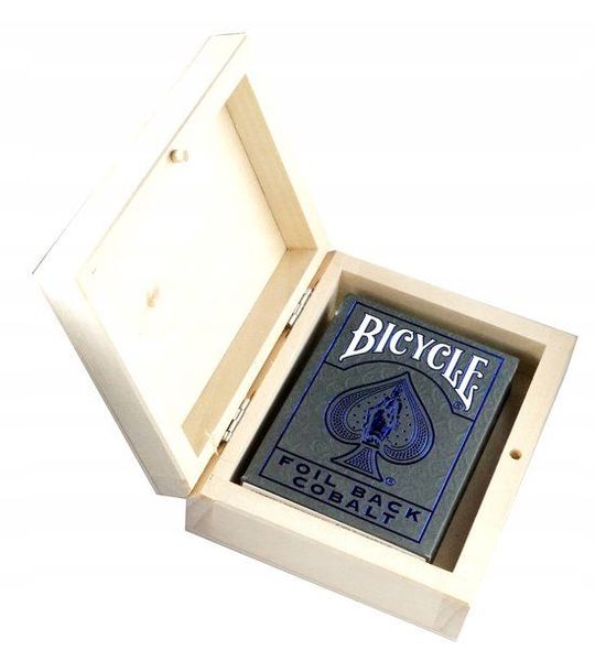 Bicycle Metaluxe Blue Speelkaarten in Houten Kistje