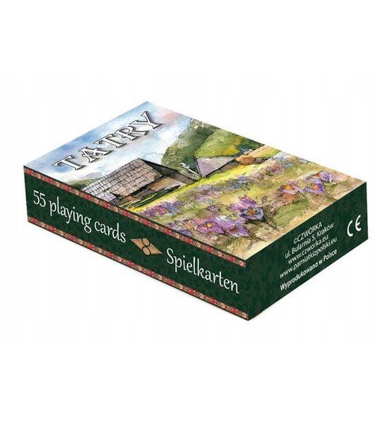Speelkaarten Tatry - Unieke Aquarel Bergmotieven, 55 Kaarten