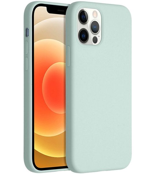 Accezz Liquid Silicone voor Apple iPhone 12 (Pro) Telefoonhoesje Blauw