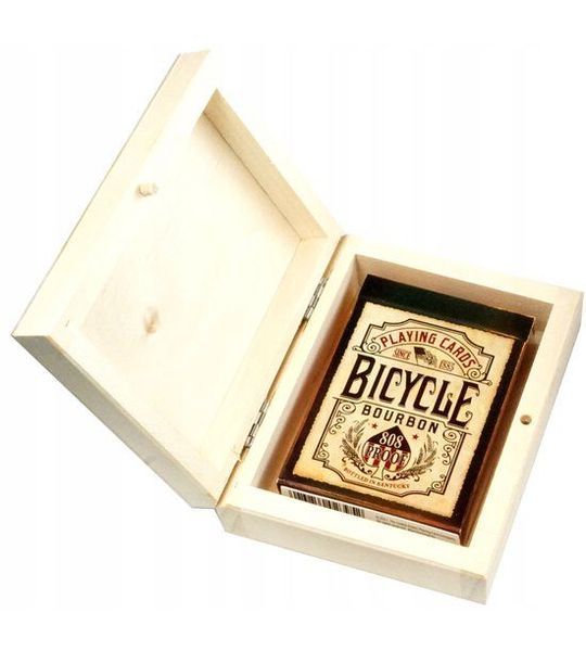 Bicycle Bourbon Speelkaarten in Houten Kistje