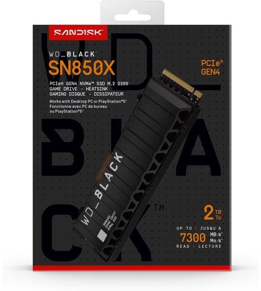 WD Black SN850X 2TB NVMe met Heatsink