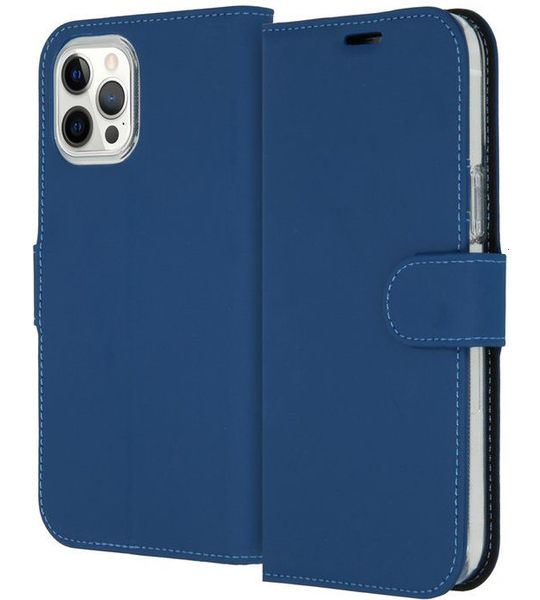 Accezz Wallet Case voor Apple iPhone 12 Pro Max Telefoonhoesje Blauw