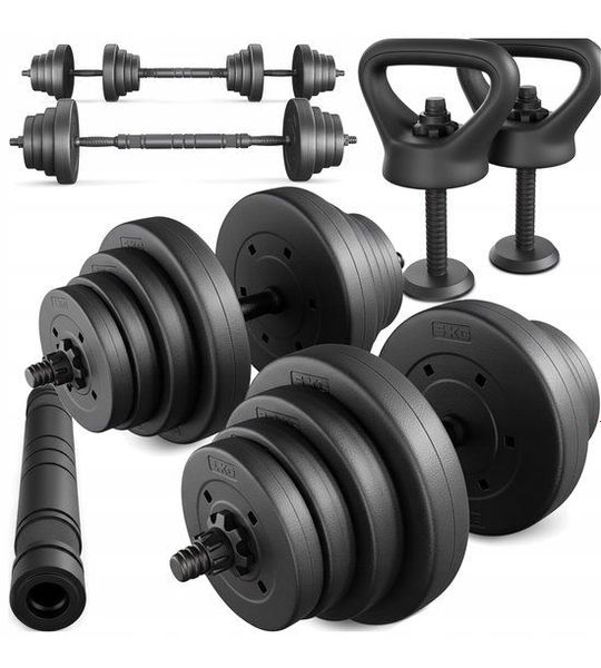 Verstelbare Halterset 40kg: Halsters, Barbell & Kettlebell Functie