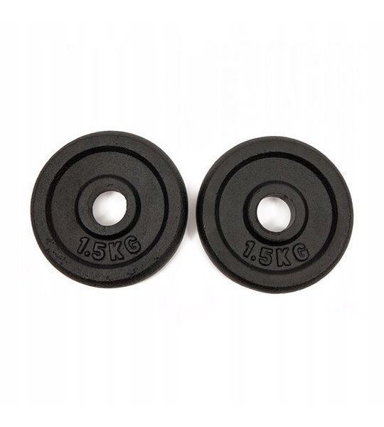 Merkloze IJzeren Halterplaten 2x 1,5 kg - Krachttraining