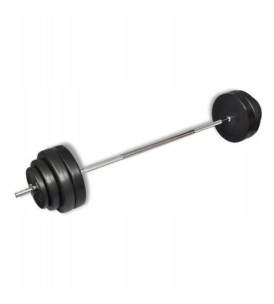 Krachtset Halters 60 kg met Stang 165 cm en Plastic Gewichten