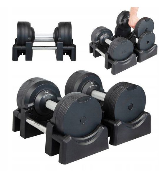 Verstelbare Dumbbell Set 2x 23.5 kg - Zwart