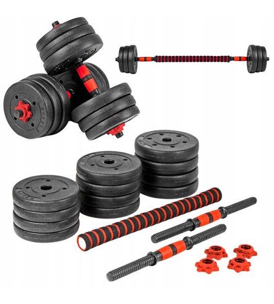 Verstelbare Halsters 2x10kg met Stang & Connectie - Totaal 20kg
