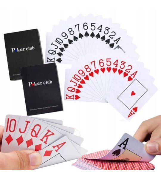 2x waterdichte pokerkaarten 100% plastic - hoge kwaliteit