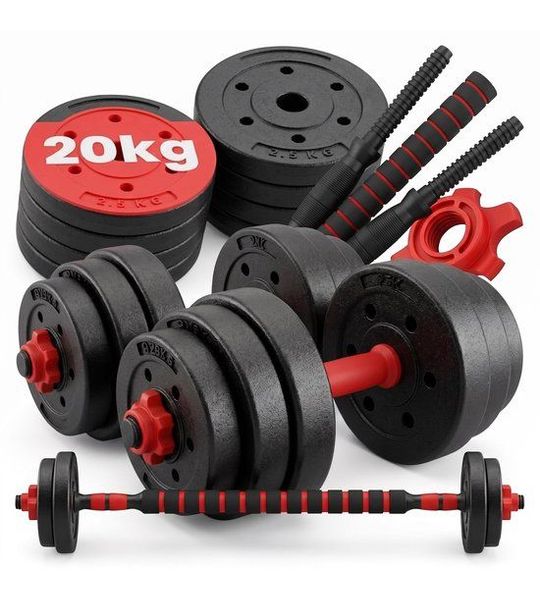 Verstelbare Halter Set 2x10kg met Verbindingsstuk - Totaal 20kg