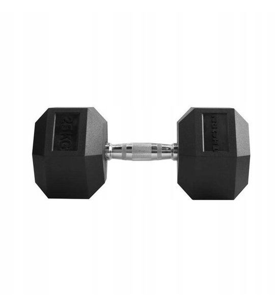 THORN FIT Hexagonale Dumbbell 25 kg - Rubber