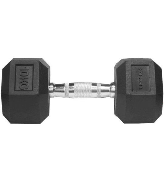 THORN FIT Hexagonale Dumbbell 10kg - Rubber Gecoat