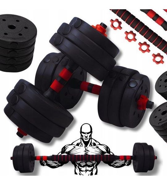 Verstelbare Halter- & Stangset 20kg - Krachttraining Thuis