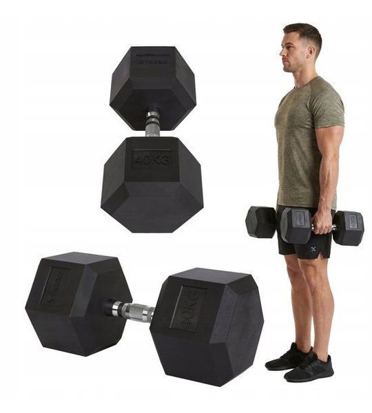 Merkloze Halter 40 kg - Gecoat, Zeshoekig, Antislip Grip