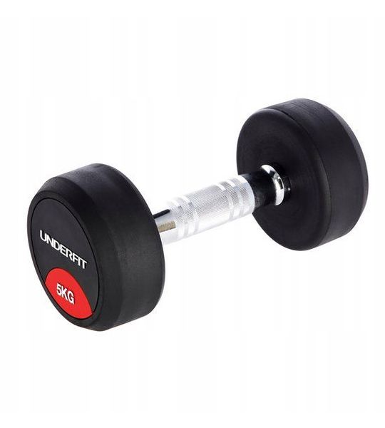 Gumme Hantel 5 kg - Stalen Kern, Ergonomische Grip