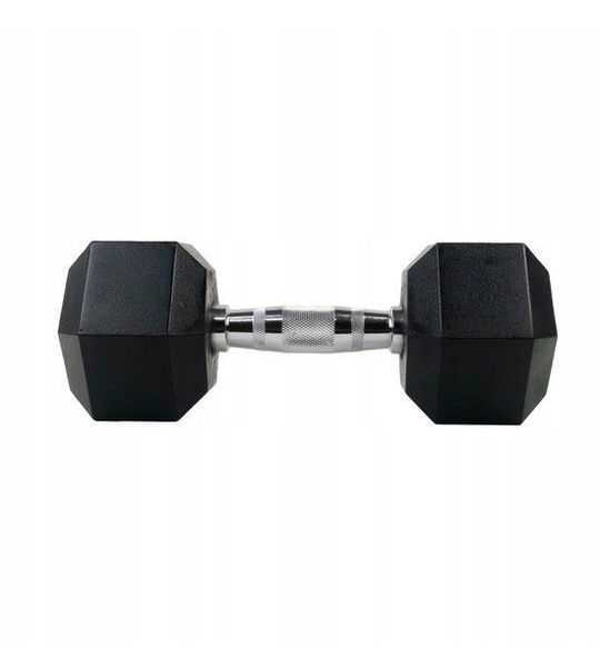UNDERFIT Gummen Hantel 5 kg - Hexagonaal, Vaste Krachtraining