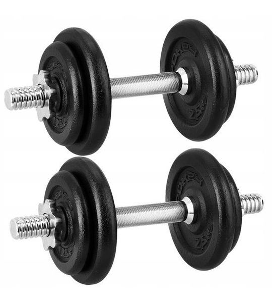Verstelbare Halterset IJzeren Staaf Krachttraining 2x9.5 kg