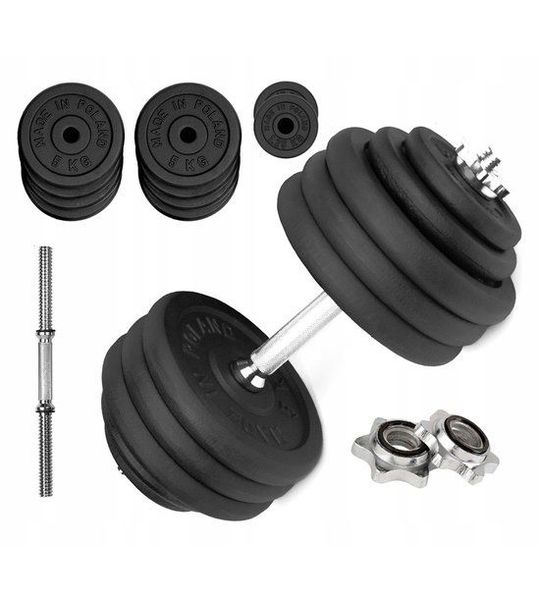 Verstelbare gietijzeren halter 45 kg - Krachttraining thuis