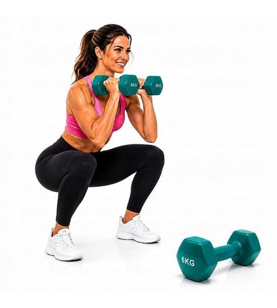 Grand Vinyl Fitness Dumbbell 6kg - Ergonomisch & Duurzaam