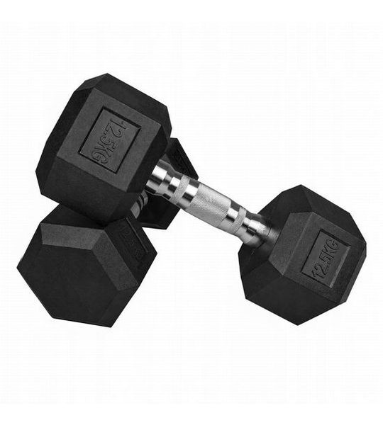 Merkloze Gecoate Halters 2x12,5 kg - Antislip Handvat