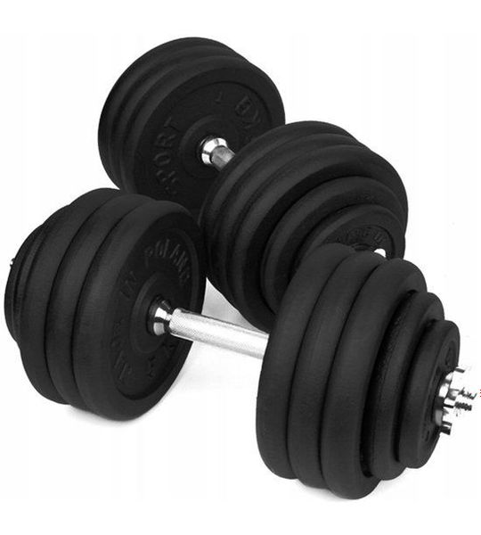 Gietijzeren Halterset 2x50kg - Totaal 100kg Gewicht