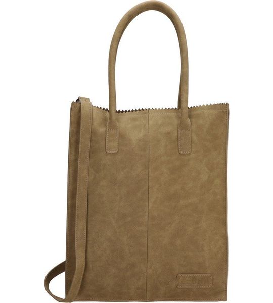 Zebra Natural Bag Rosa Olijfgroen Suedine