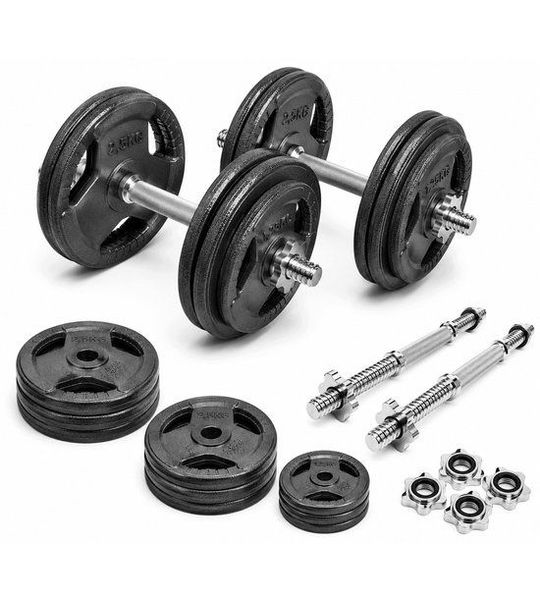 Verstelbare Gietijzeren Halters Set - 2x 15 kg (30 kg Totaal)